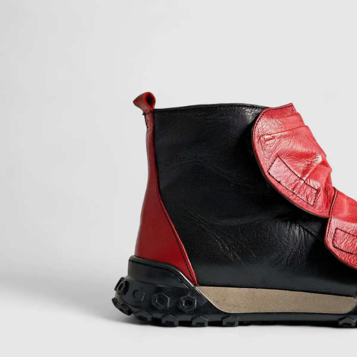 Karyoka Comfort Leather Boots 3558 Black/Red - Image 5