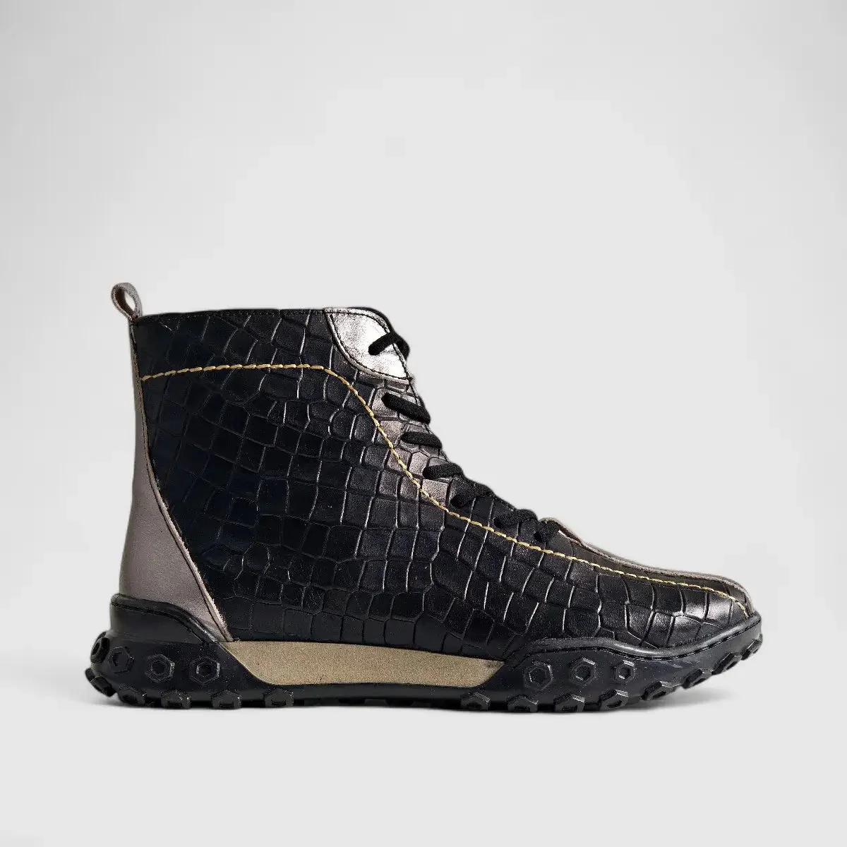 Karyoka Comfort Leather Boots 3561 Black/Grey
