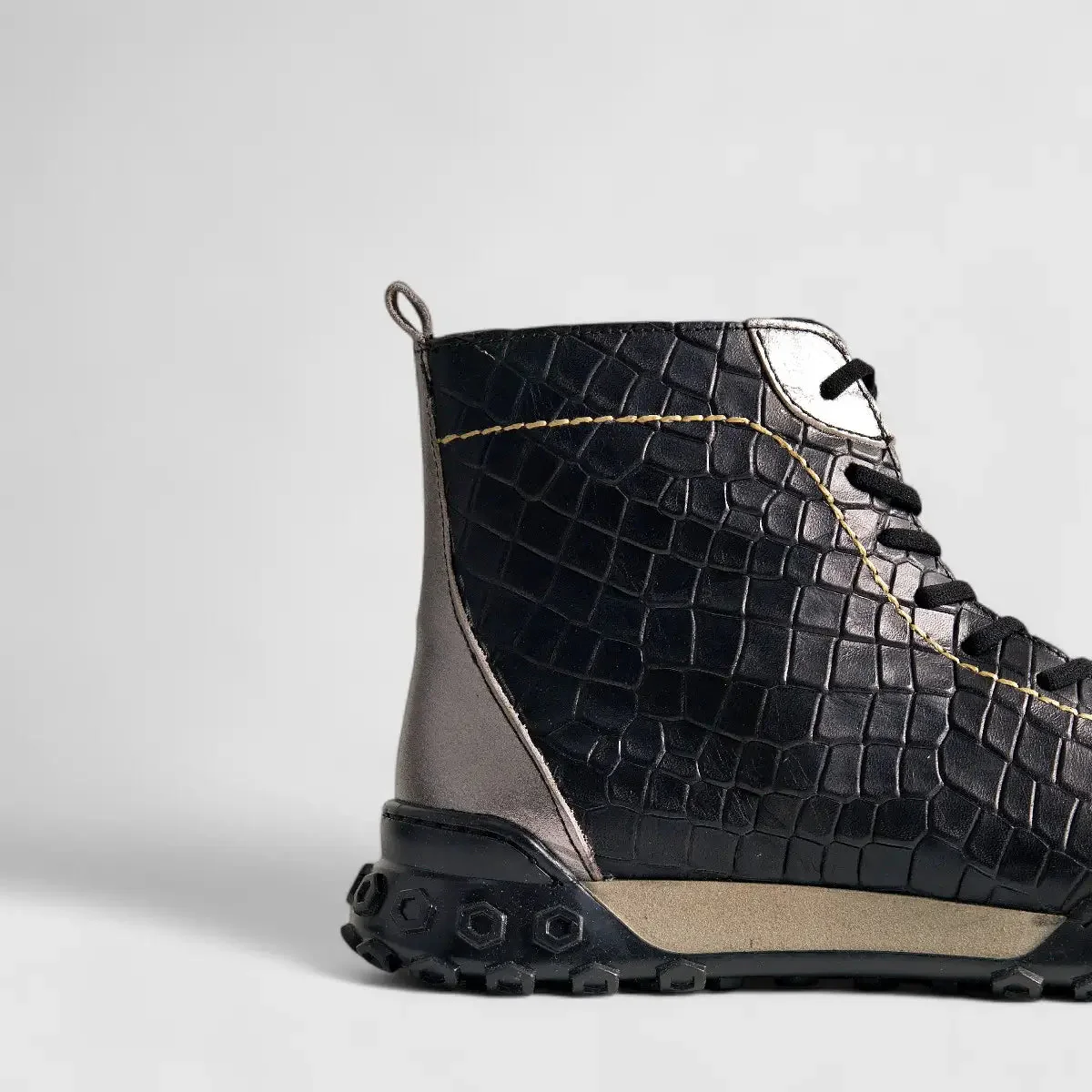 Karyoka Comfort Leather Boots 3561 Black/Grey - Image 5