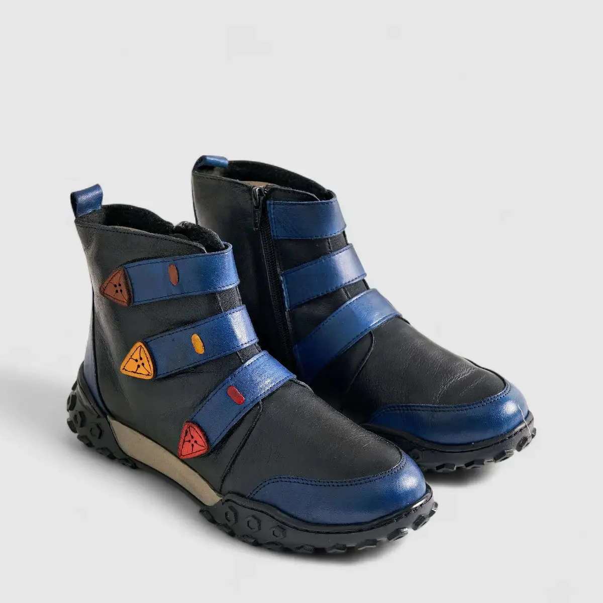 Karyoka Comfort Leather Boots 3563 Black/Navy - Image 2