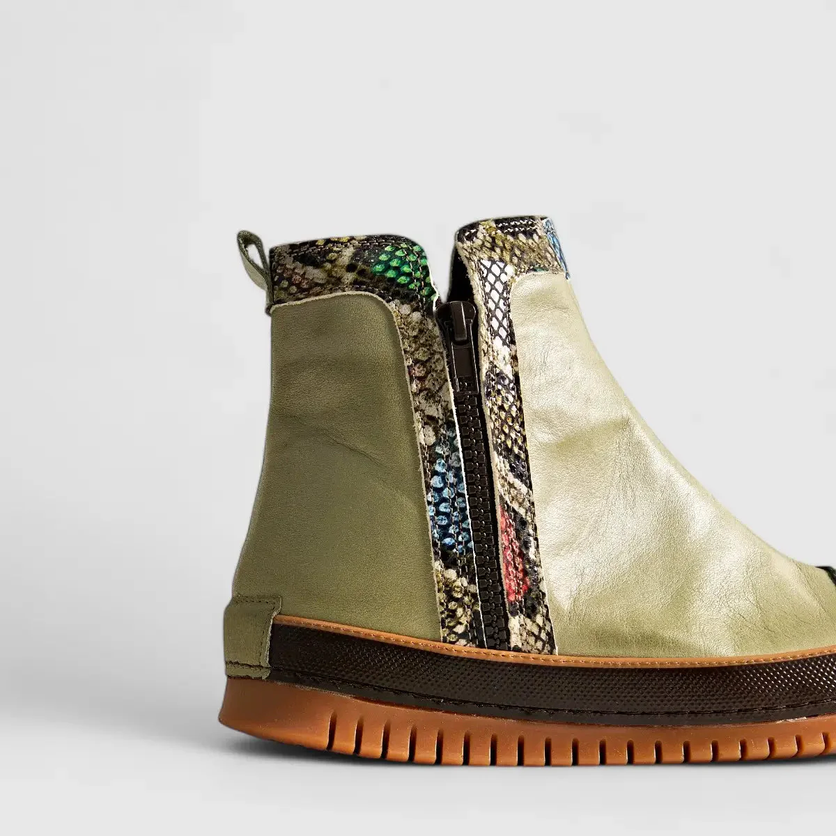 Karyoka Comfort Leather Boots 5009 Olive - Image 5