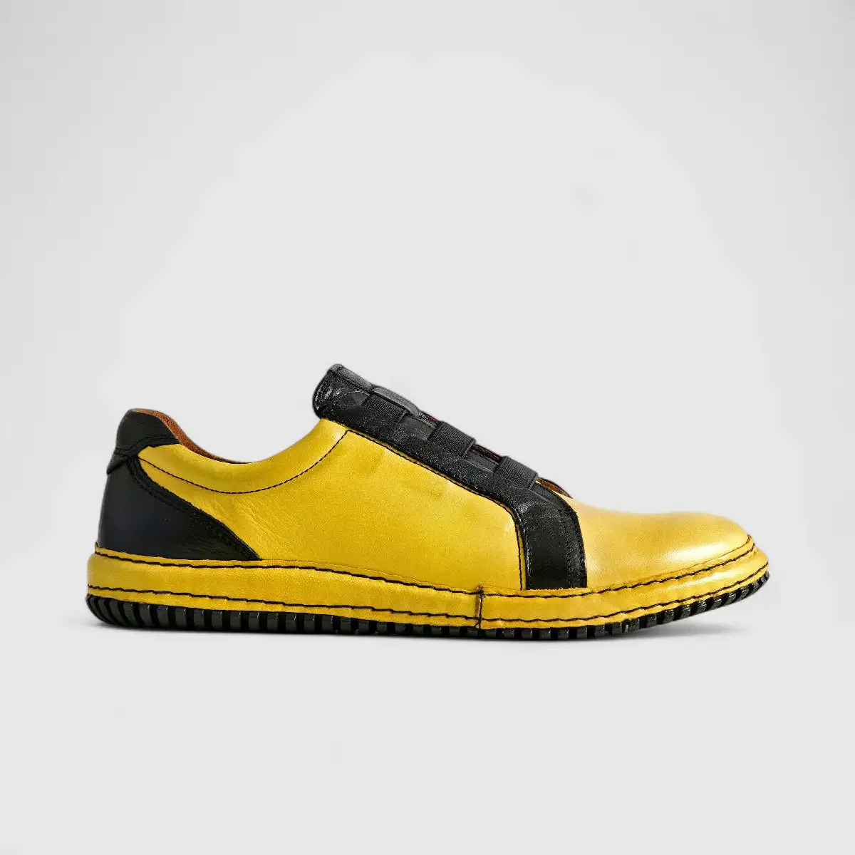Karyoka Comfort Leather Boots 6467 Black/Yellow