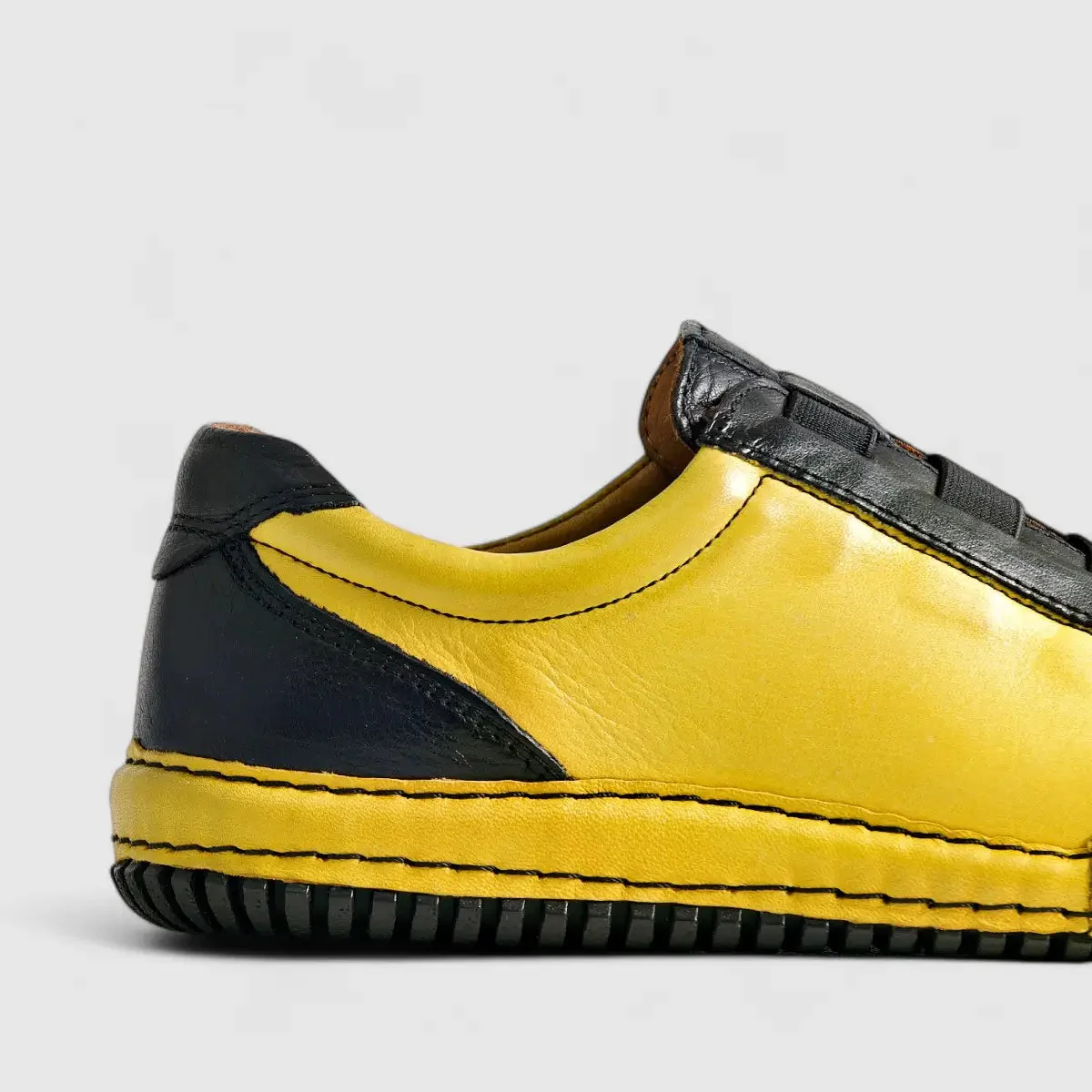 Karyoka Comfort Leather Boots 6467 Black/Yellow - Image 5