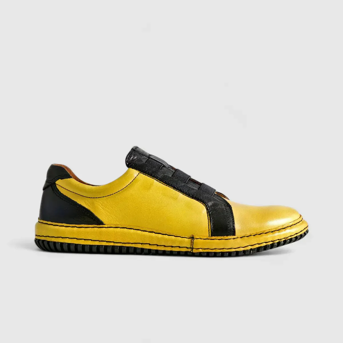 Karyoka Comfort Leather Boots 6467 Black/Yellow - Image 6