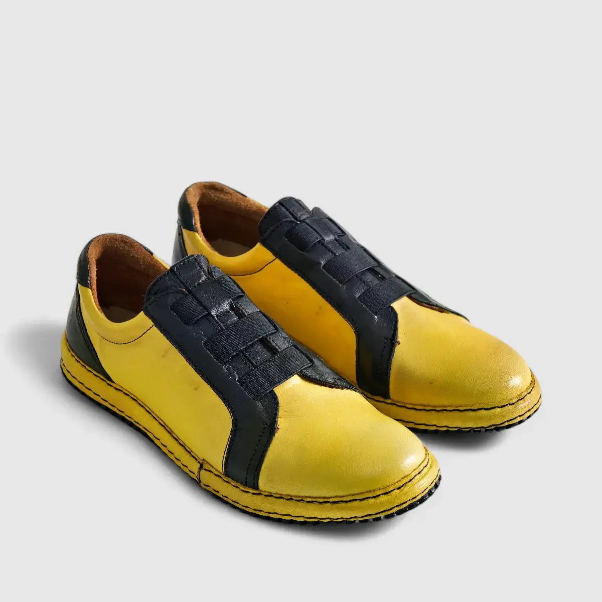 Karyoka Comfort Leather Boots 6467 Black/Yellow - Image 7