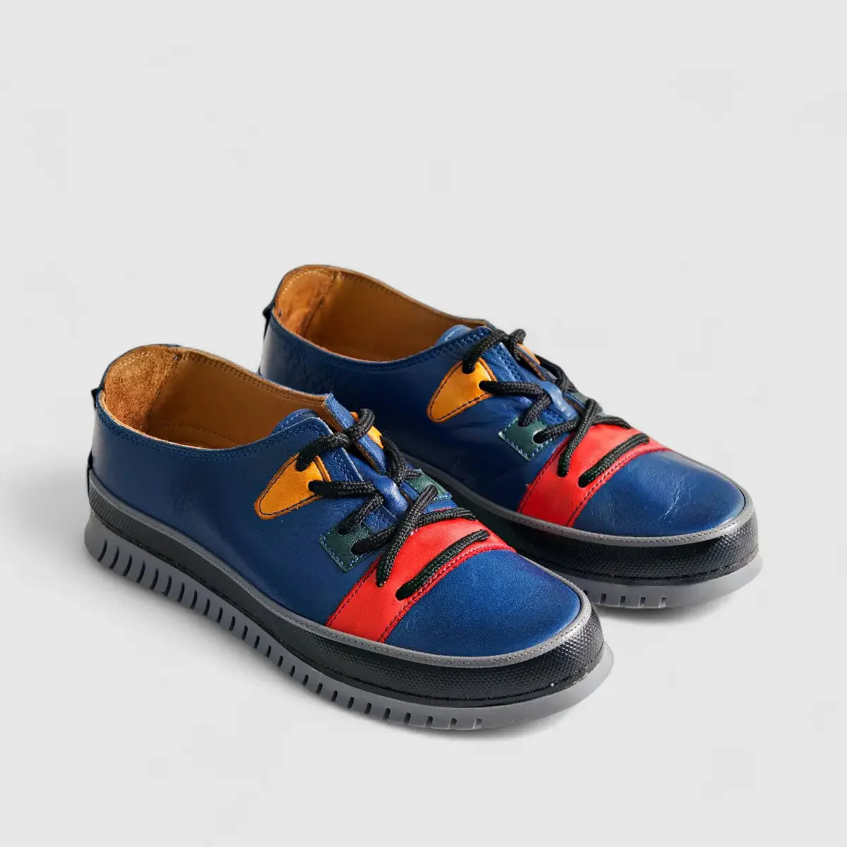 Karyoka Comfort Leather Casual 5015 Navy KS85 - Image 7