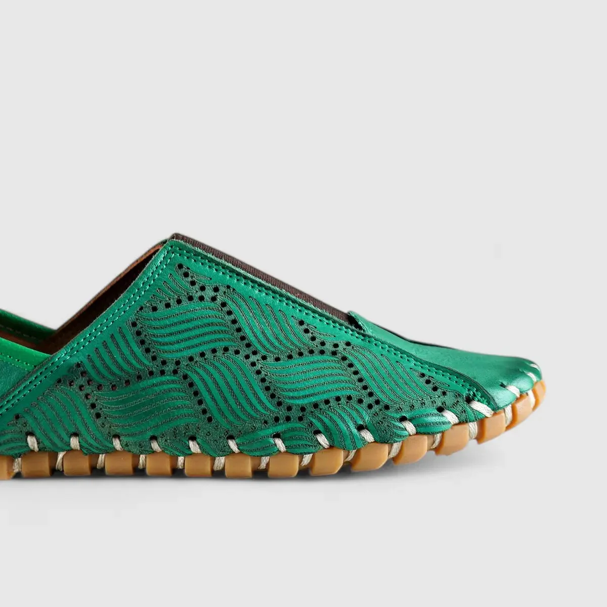 Karyoka Comfort Leather Casuals 1233 Green - Image 5