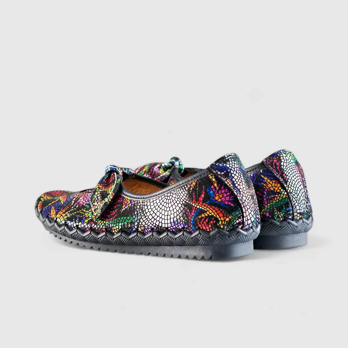 Karyoka Comfort Leather Casuals 5403 Black Multi - Image 3