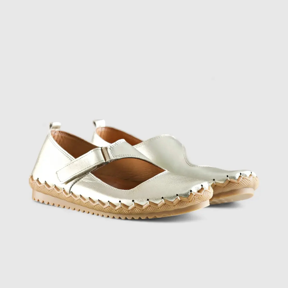 Karyoka Comfort Leather Casuals 5405 Gold - Image 2