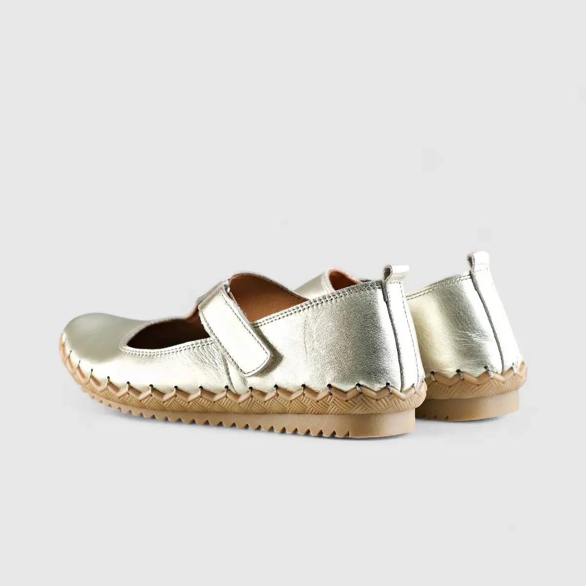 Karyoka Comfort Leather Casuals 5405 Gold - Image 3
