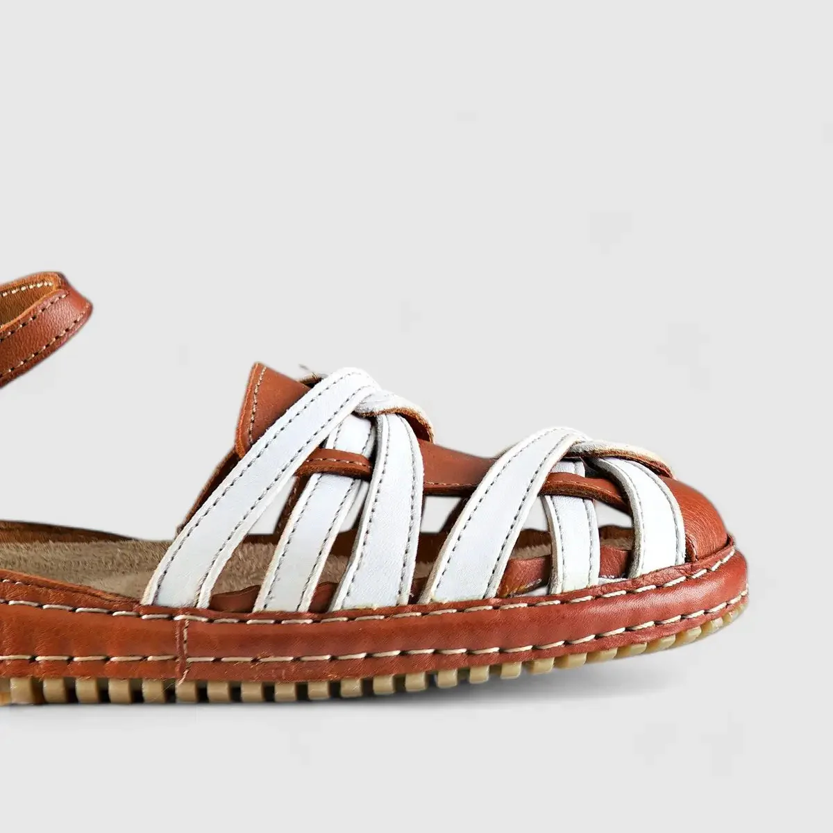 Karyoka Comfort Leather Casuals 6447 Tan/White - Image 5