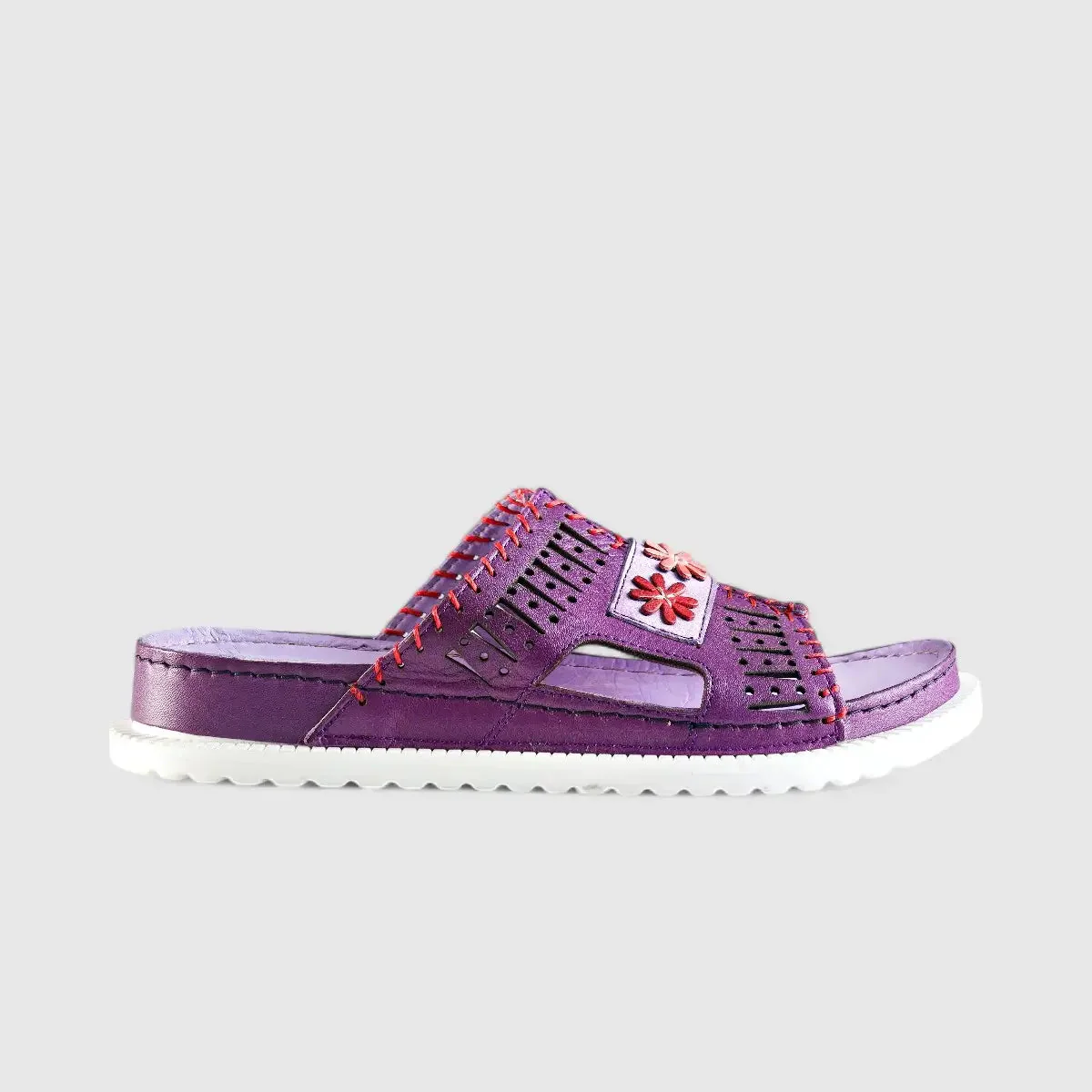 Karyoka Comfort Leather Push Ins 5703 Purple Multi