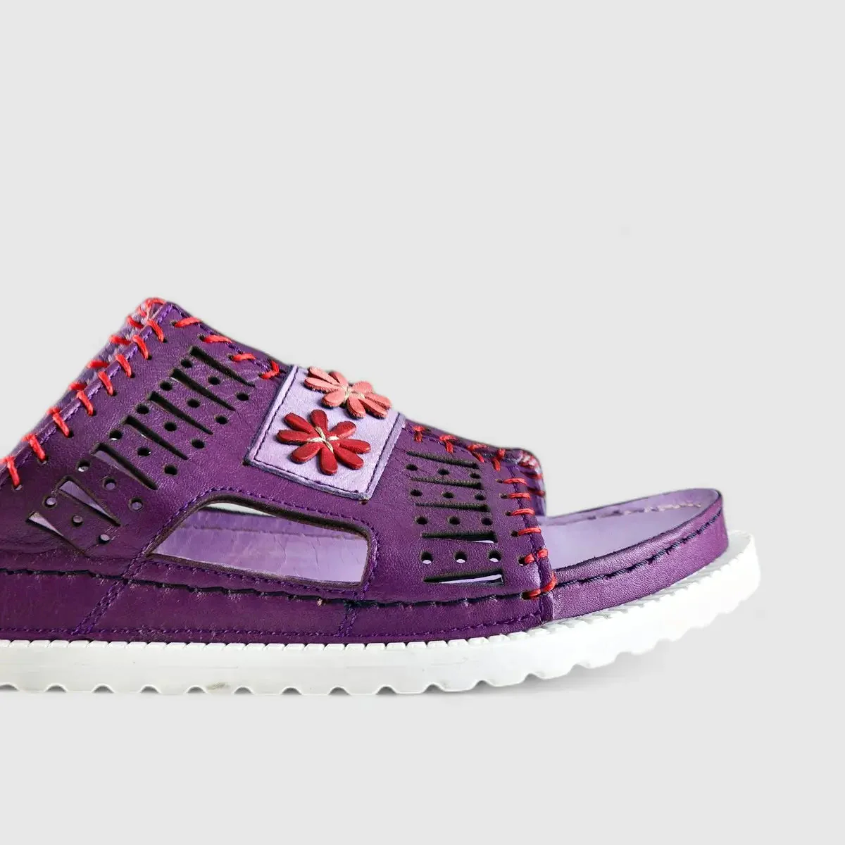 Karyoka Comfort Leather Push Ins 5703 Purple Multi - Image 5