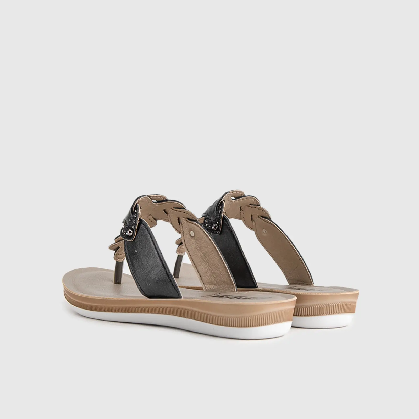 Ladies Comfort Sandals BA039 Black - Image 4