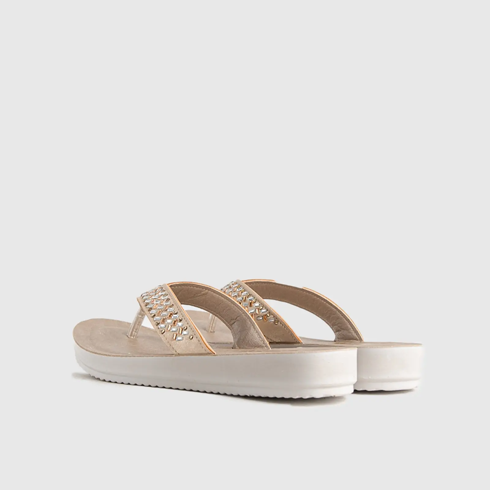 Ladies Comfort Sandals BM055 Beige - Image 4