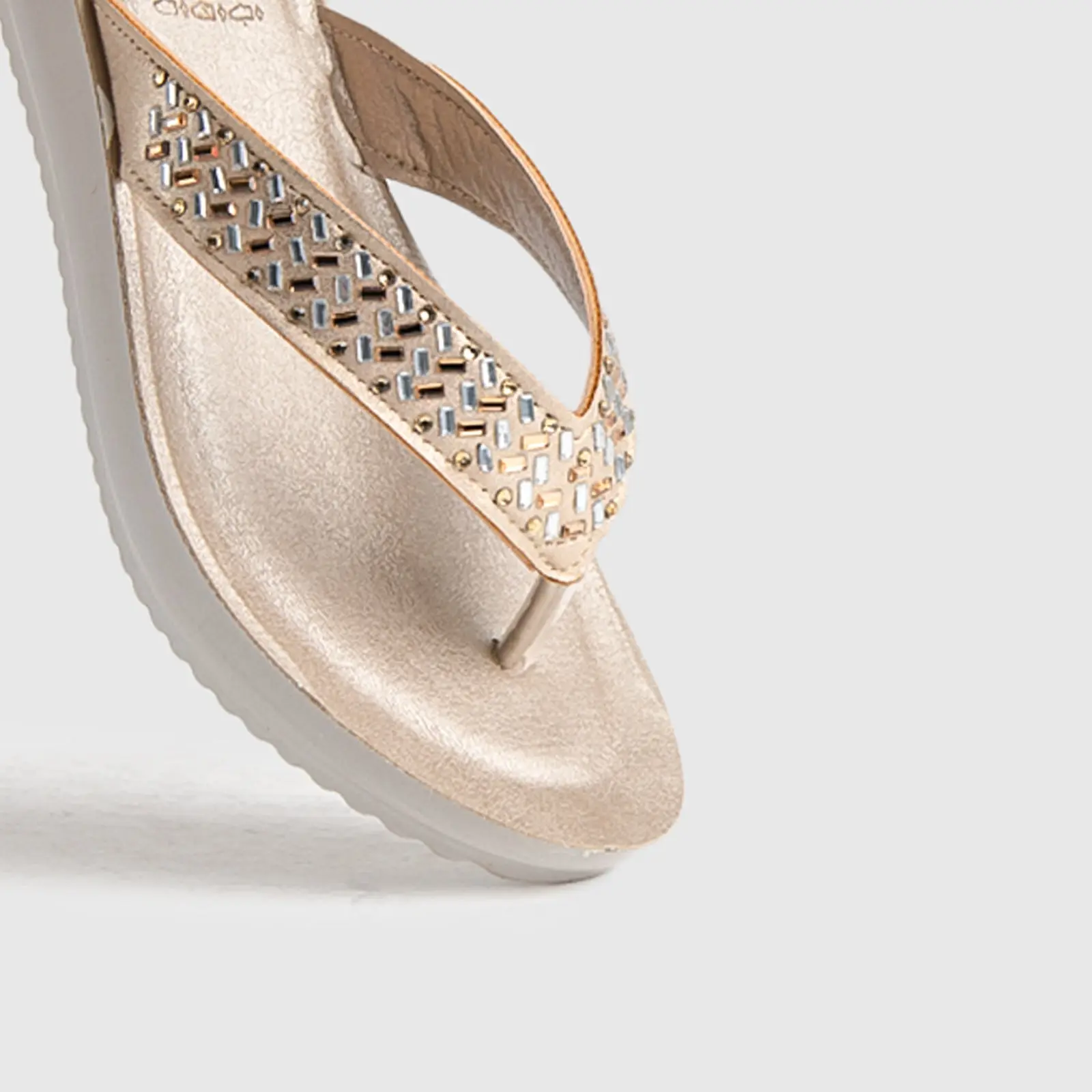 Ladies Comfort Sandals BM055 Beige - Image 5