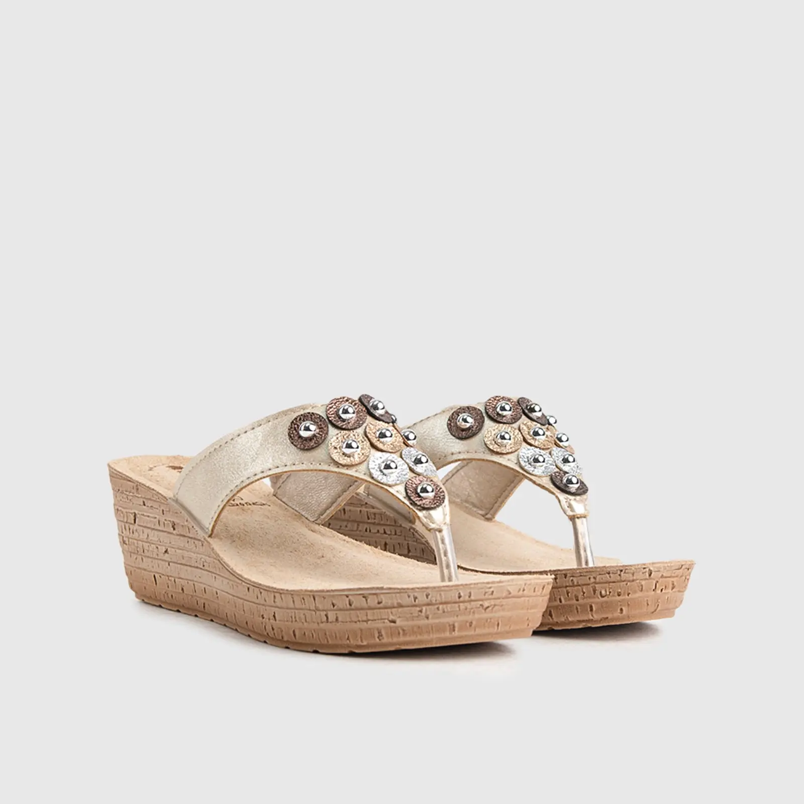 Ladies Comfort Sandals GM038 Pewter - Image 3