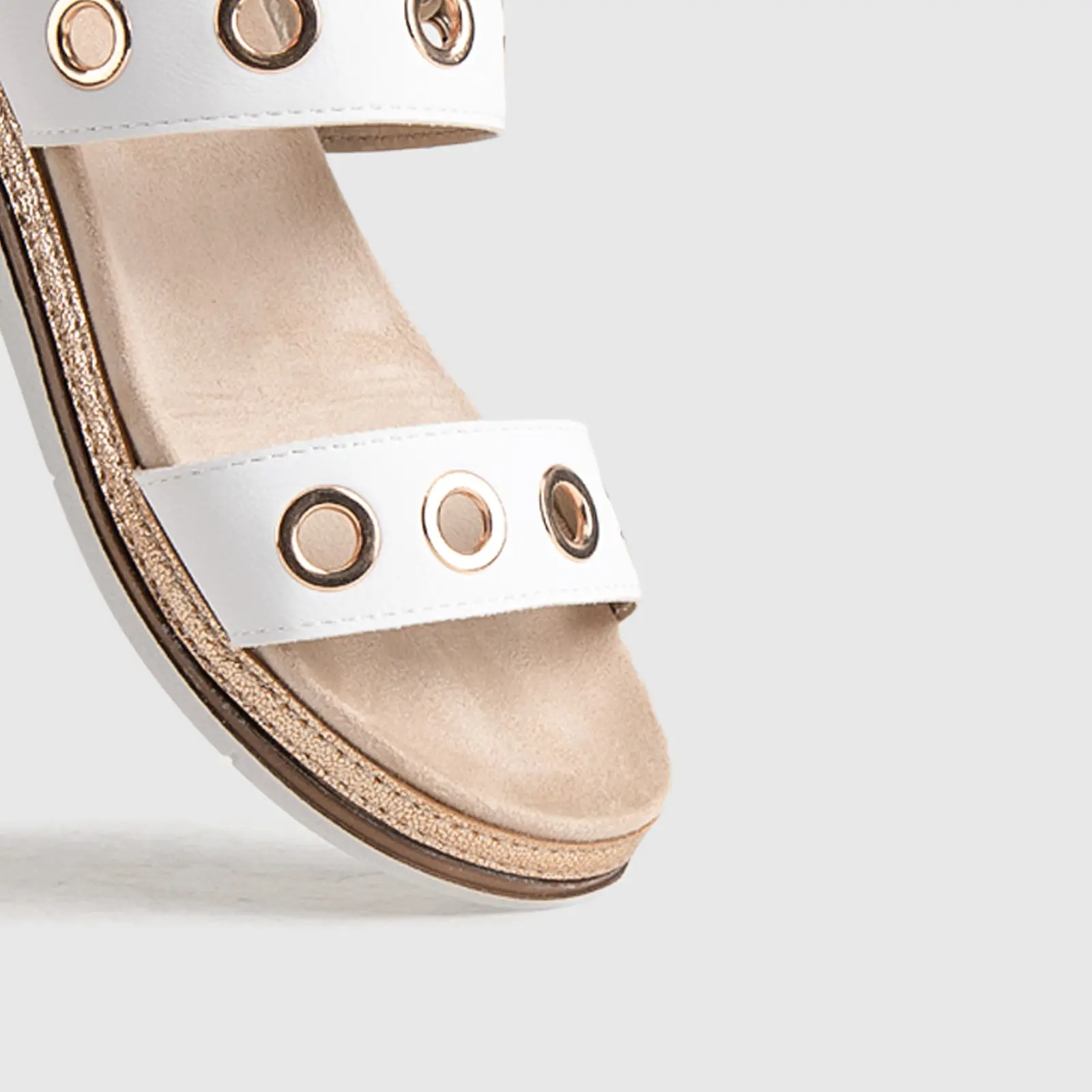 Ladies Comfort Sandals SA035 White - Image 5