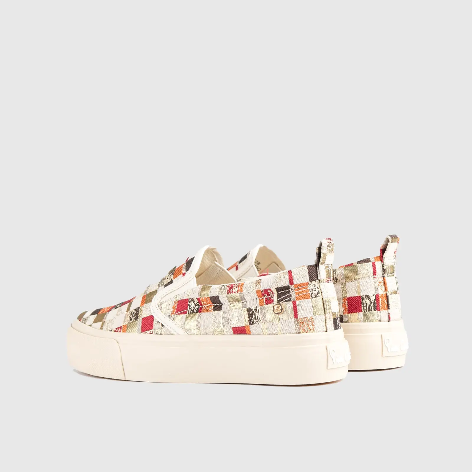 Ladies Slip On Sneaker Red Multi 10528 - Image 3
