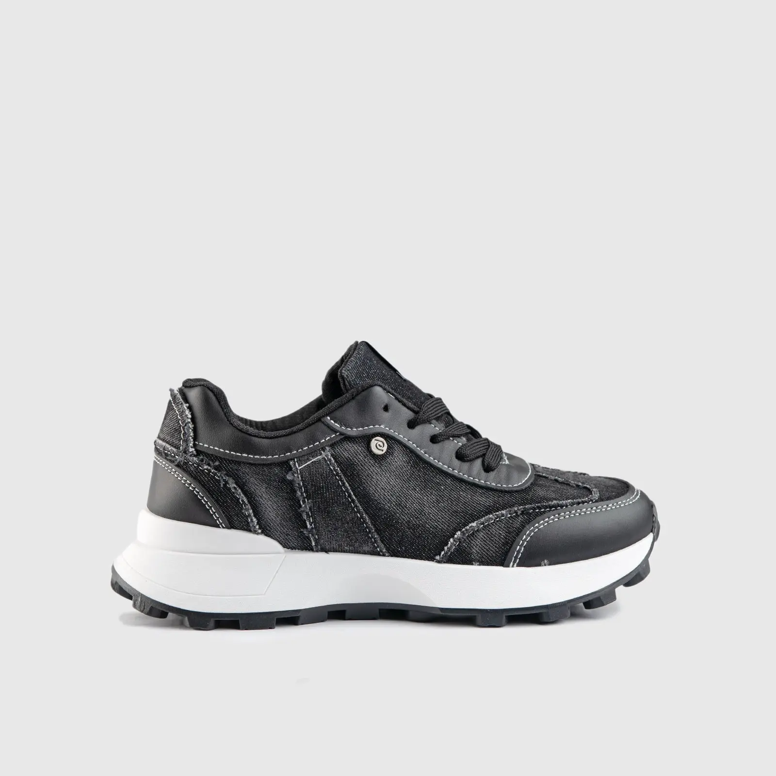 Ladies Sneaker Black Denim 10463