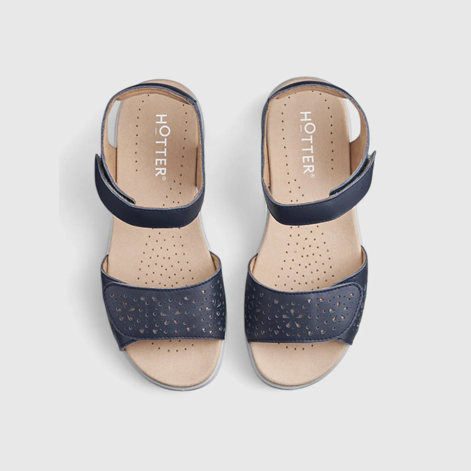 Leah Comfort Leather Sandal Denim - Image 4