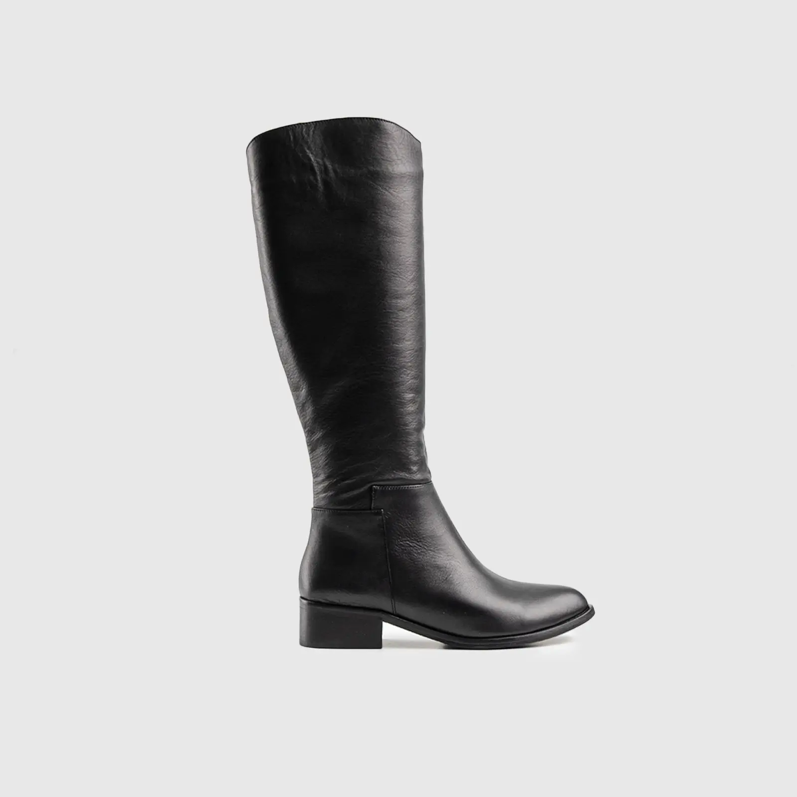 Leather Boots Black 9713