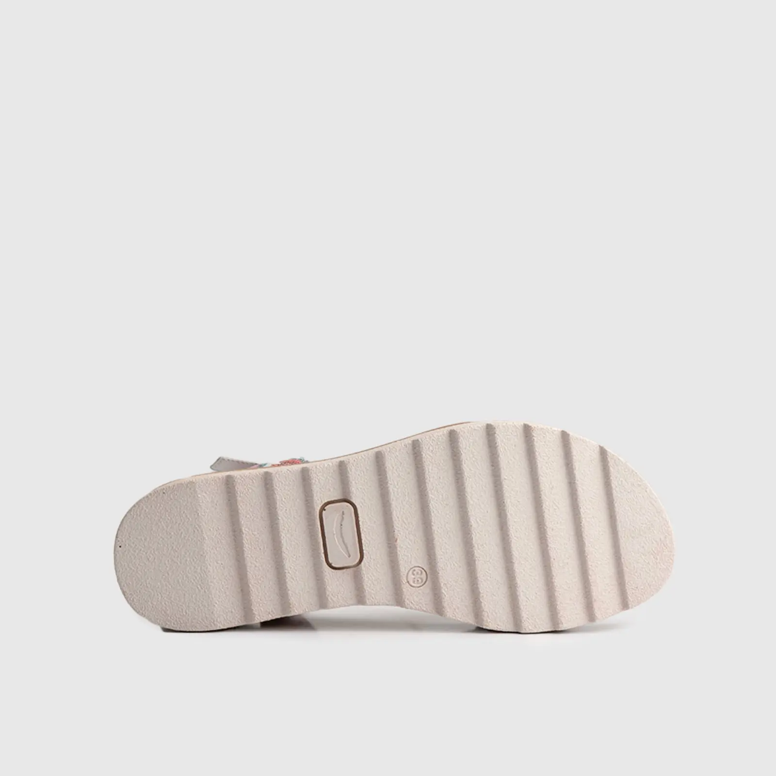 Leather Comfort Wedges White Multi 11641 - Image 4