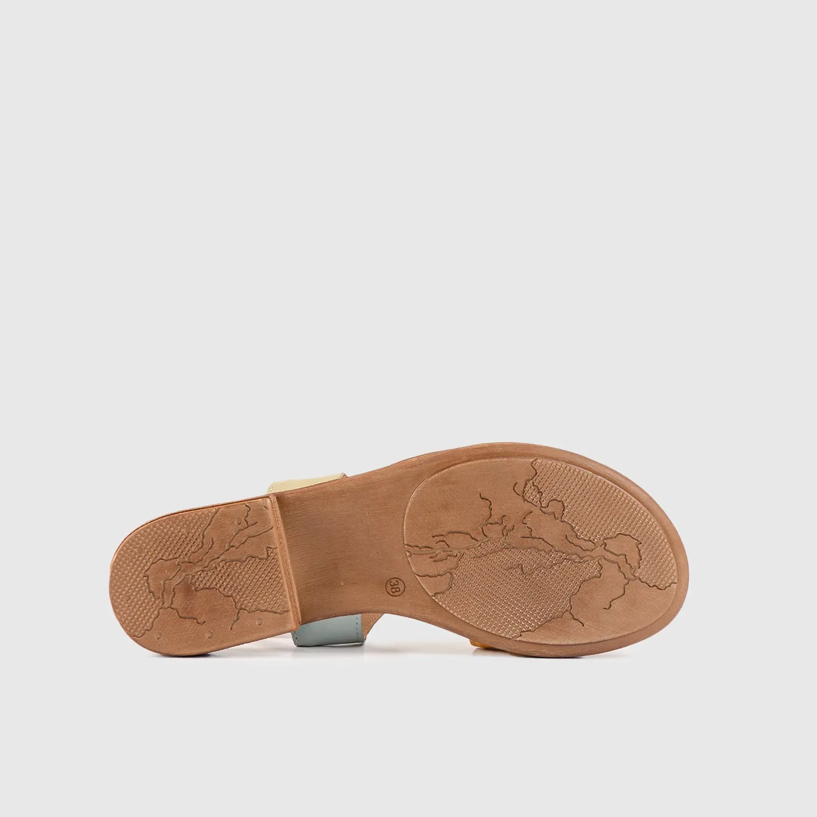 Leather Flat Comfort Sandals Multi 8615 - Image 4