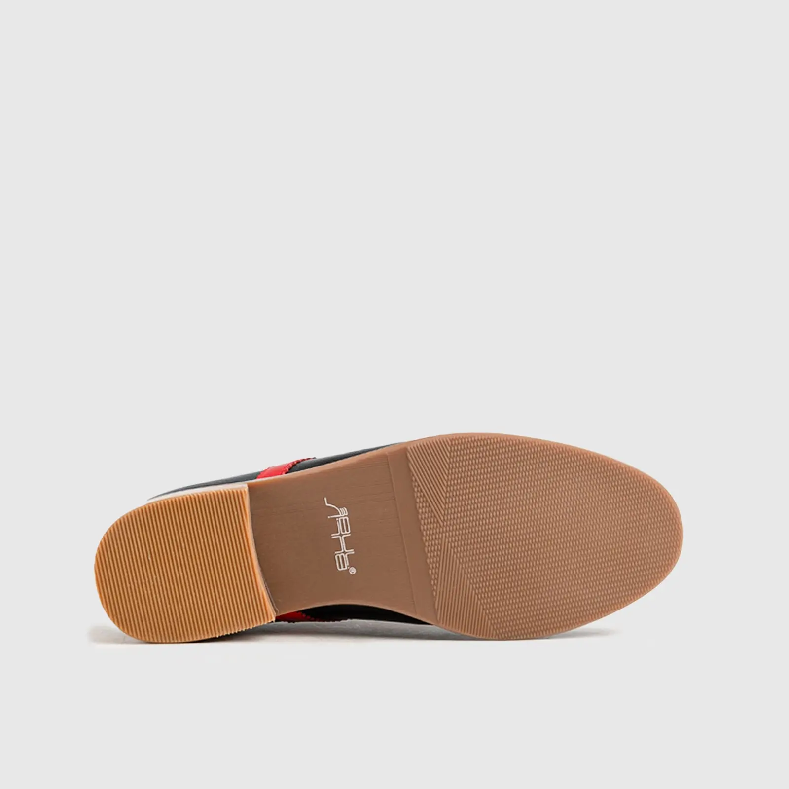 Leather Oxfords Black/Red HA022 - Image 4