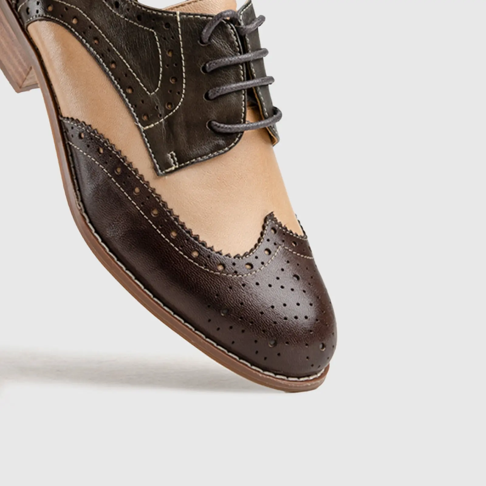 Leather Oxfords Brown HA003 - Image 5