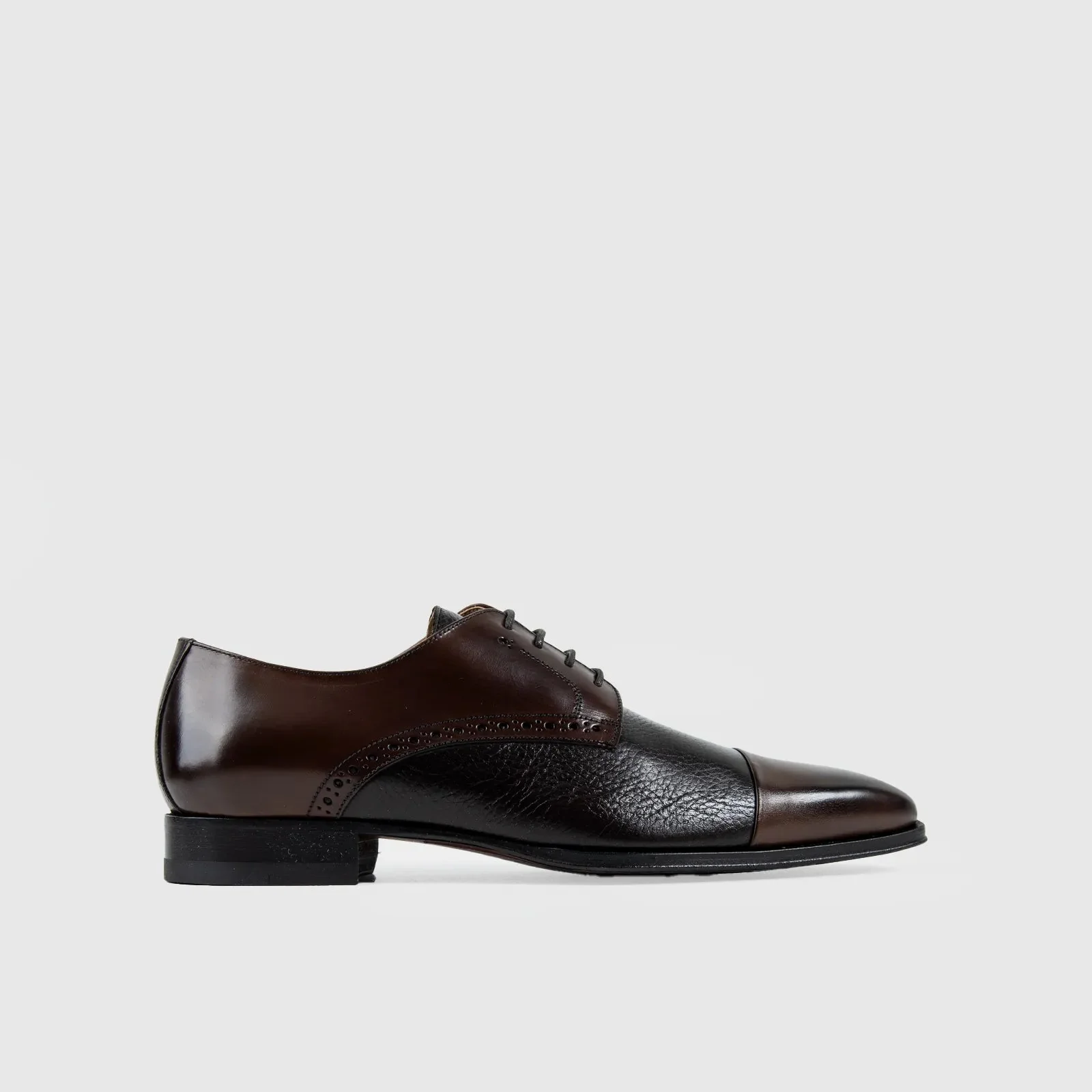 Luca Bossi Deer Skin Toe Cap Lace Up Brown 2054 LB10