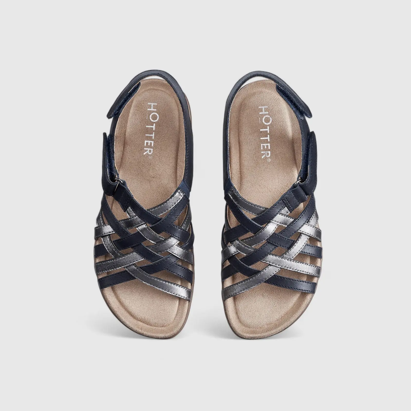 Maple Comfort Leather Sandal Navy/Pewter - Image 3