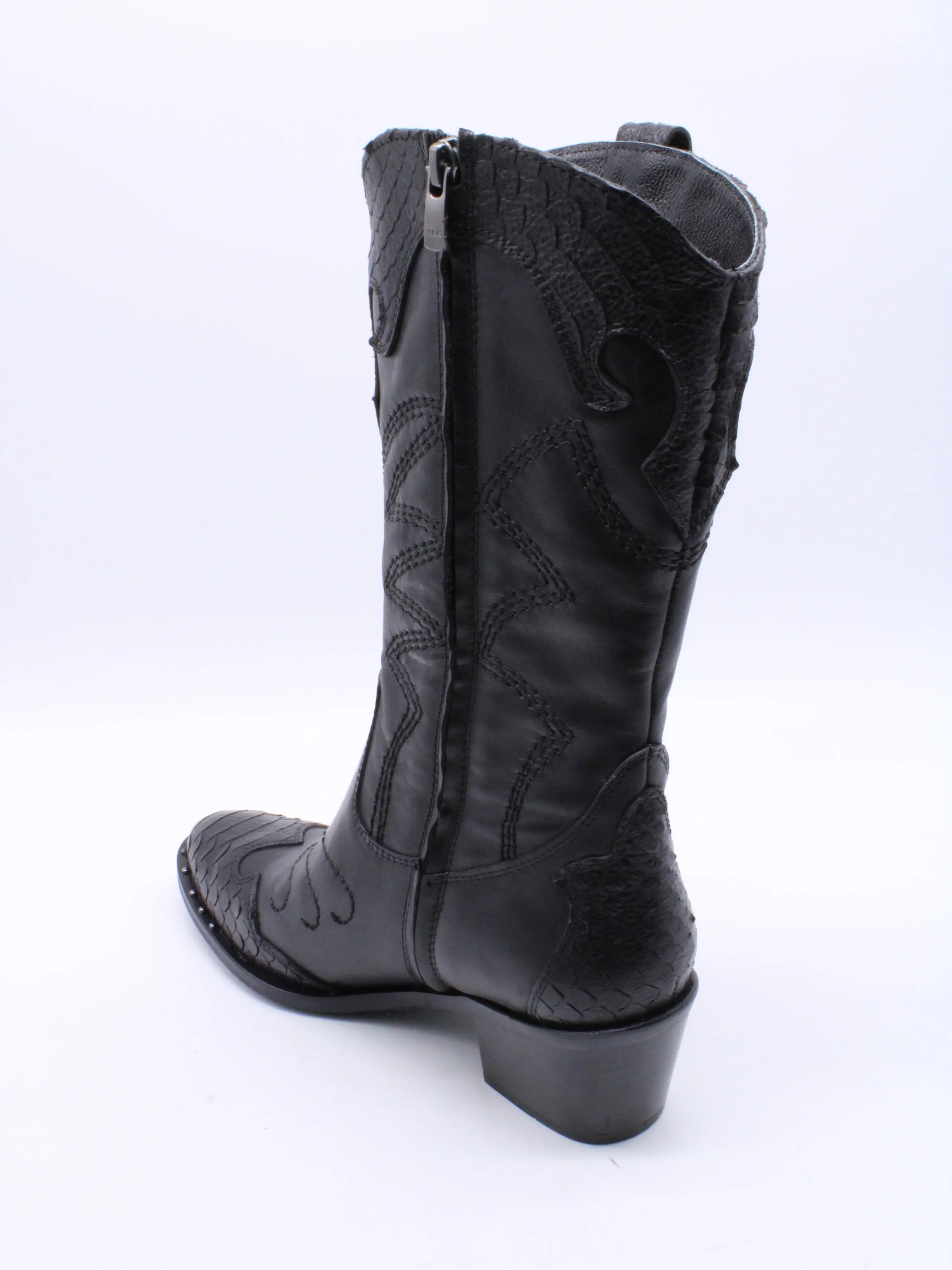 MAR030 3627 BLACK-SNAKE LADIES COWBOY BOOT - Image 3