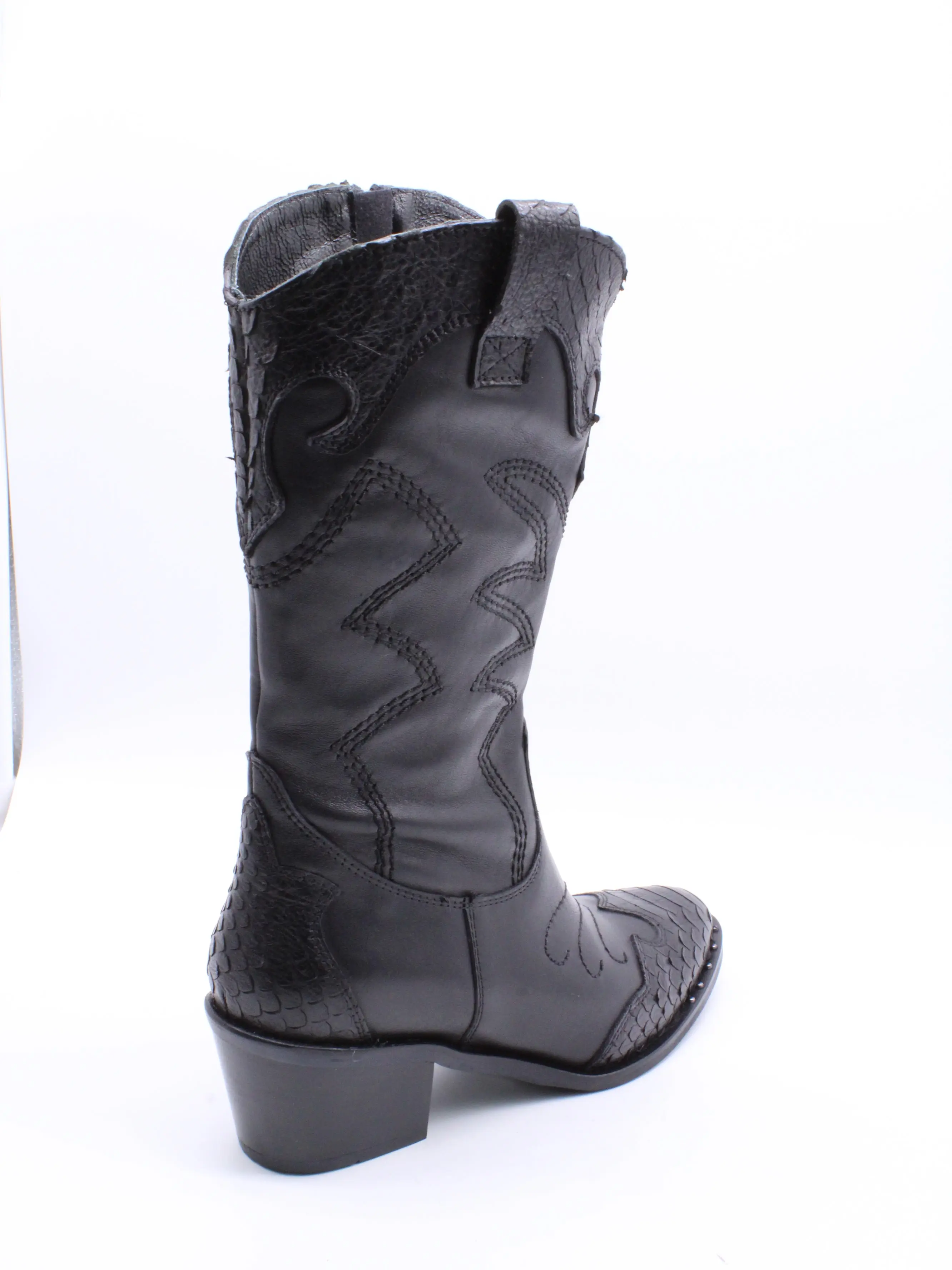 MAR030 3627 BLACK-SNAKE LADIES COWBOY BOOT - Image 5