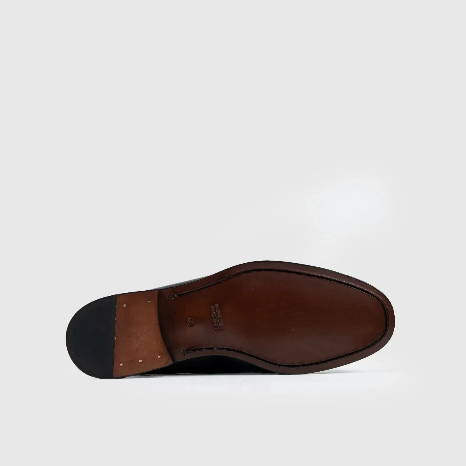 Mario Fagni Moccasin Slip On With Buckle 2842 Black Leather MF6 - Image 4