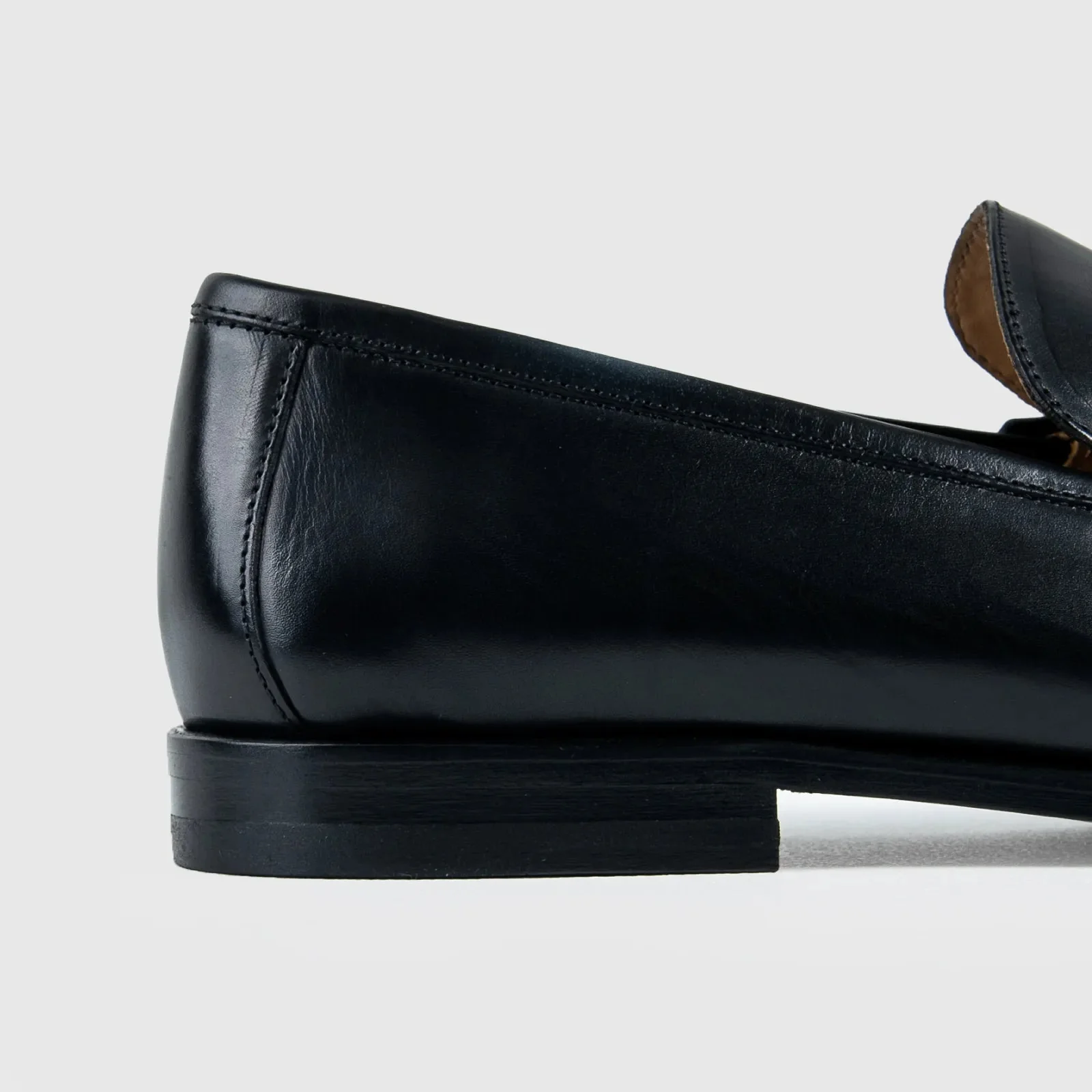 Mario Fagni Moccasin Slip On With Buckle 2842 Black Leather MF6 - Image 5