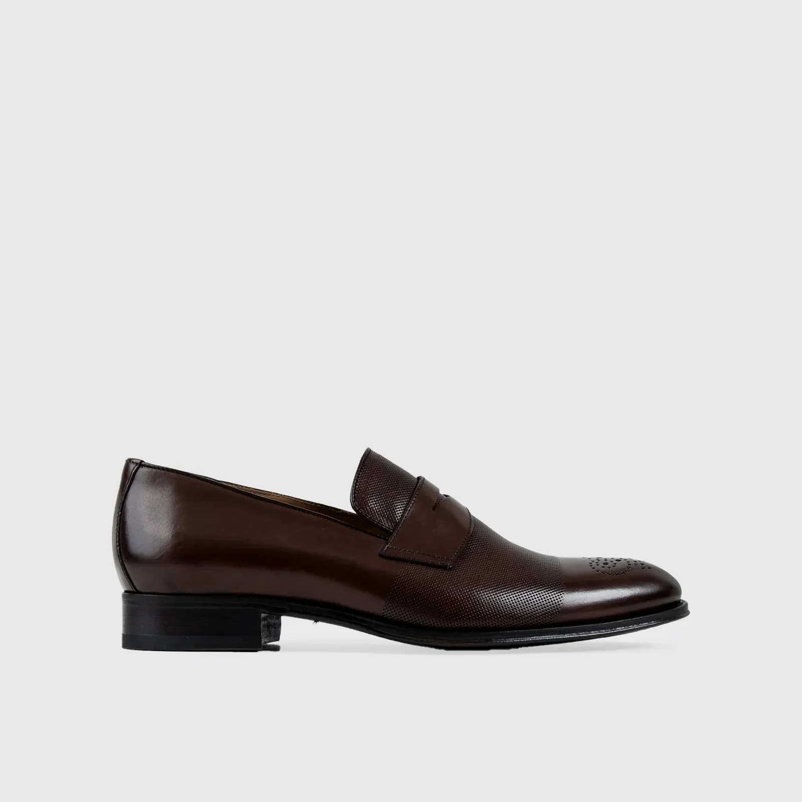 Mario Fagni Slip On With Saddle And Punch Toe Brown 2188FP MF3