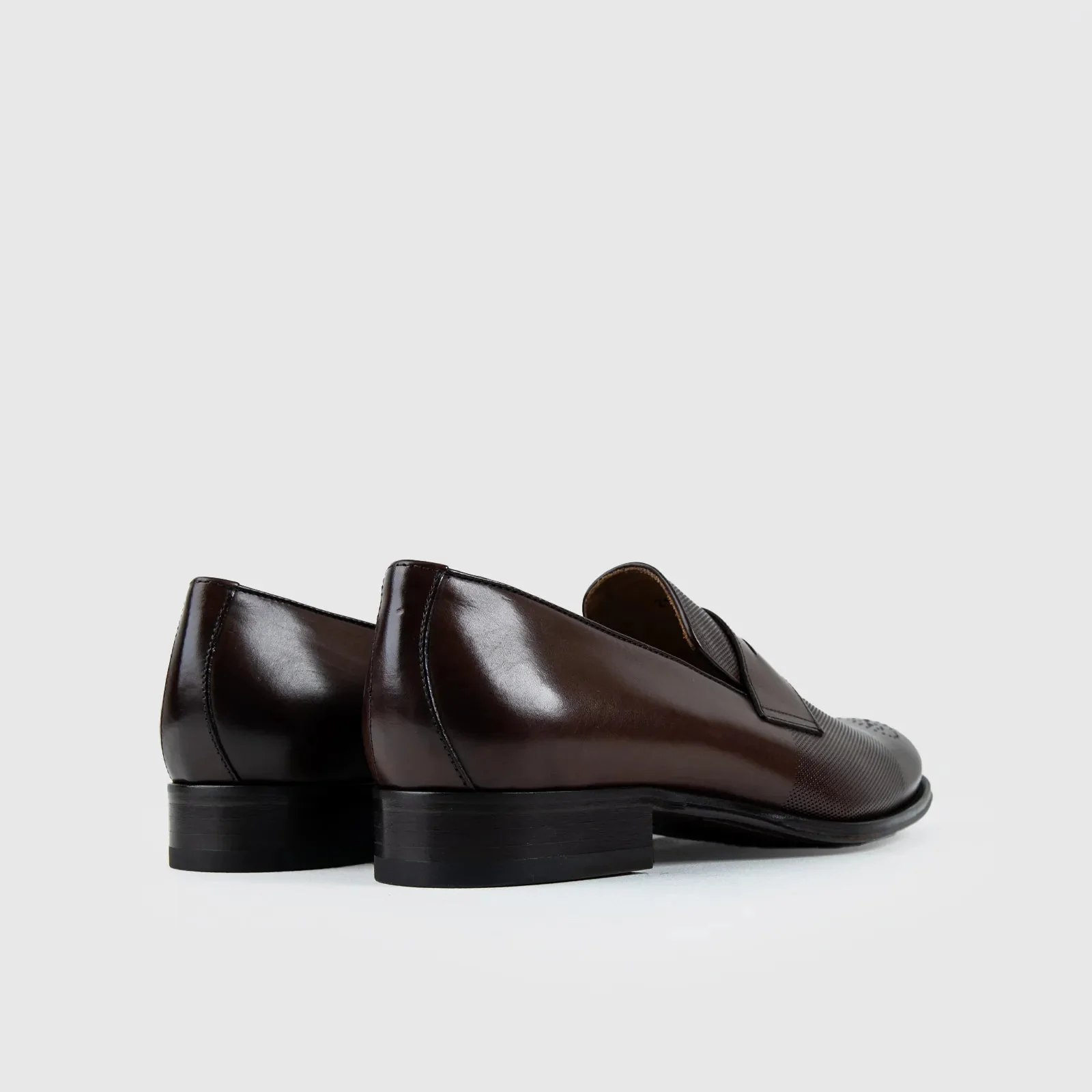 Mario Fagni Slip On With Saddle And Punch Toe Brown 2188FP MF3 - Image 3
