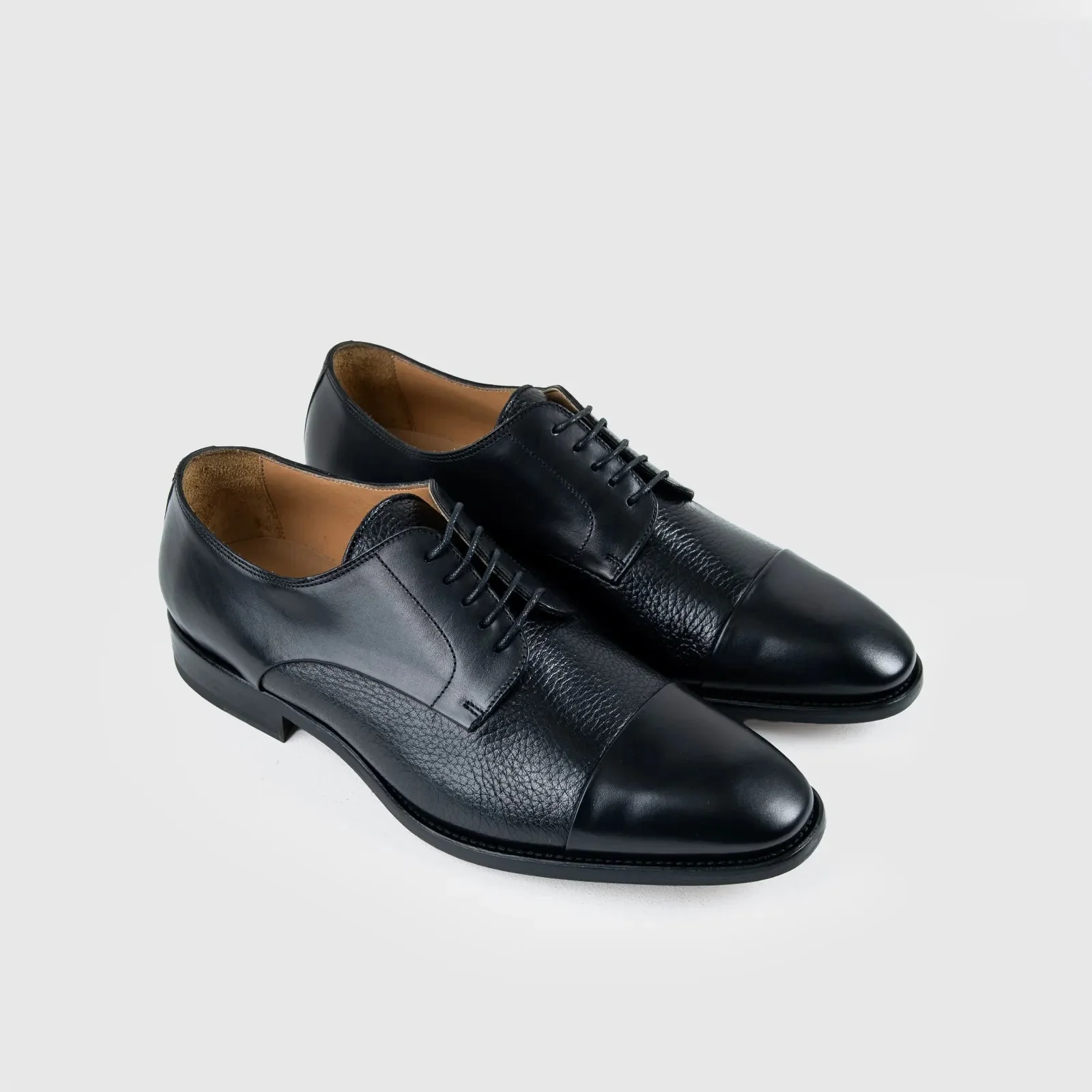 Mario Fagni Toe Cap Deer Skin Lace Up Black 2468 MF4 - Image 2