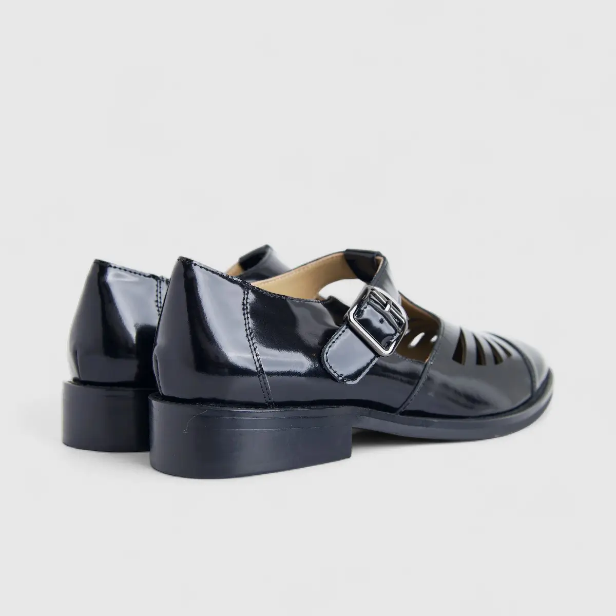 Morbido Ladies Leather Fisherman Sandal Black PON009 - Image 3