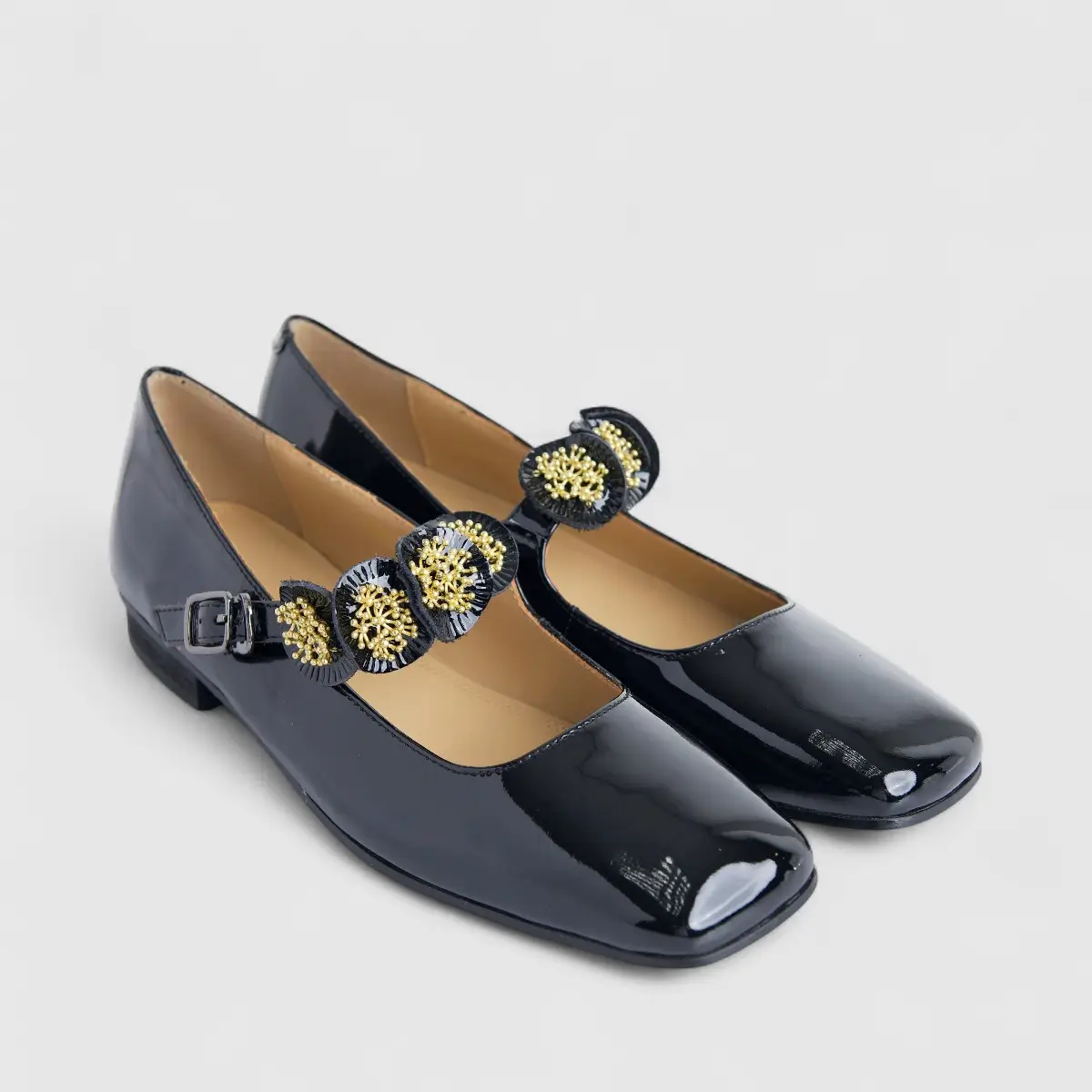 Morbido Ladies Leather Pump Black PON007 - Image 2