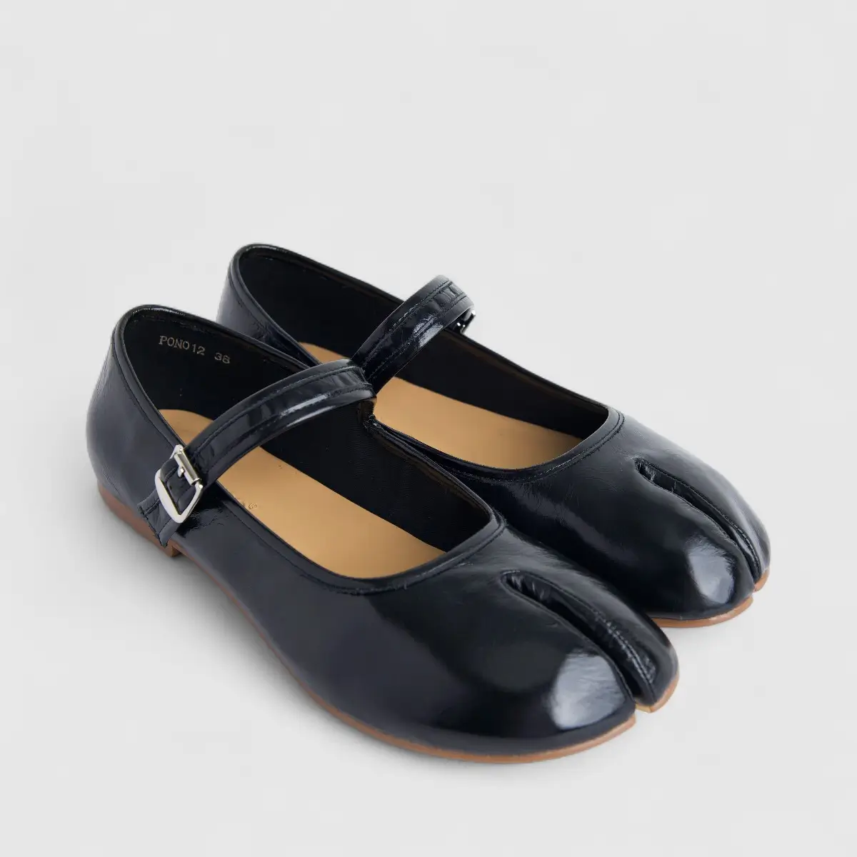 Morbido Ladies Leather Pump Black PON012 - Image 2