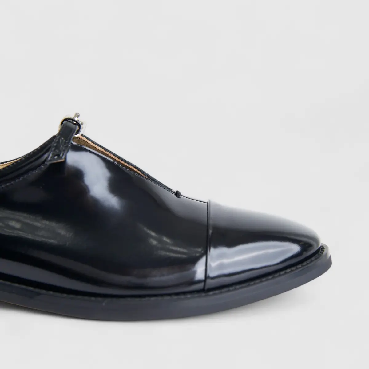 Morbido Ladies Leather Shoe Black PON016 - Image 5