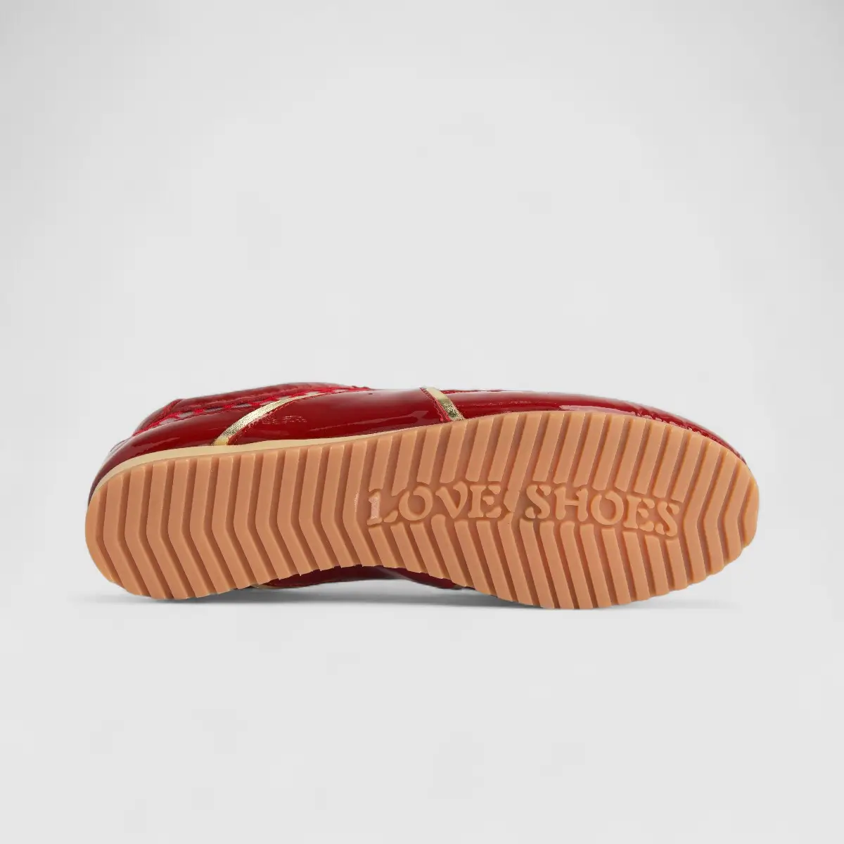 Morbido Ladies Leather Sneaker Red PON005 - Image 4