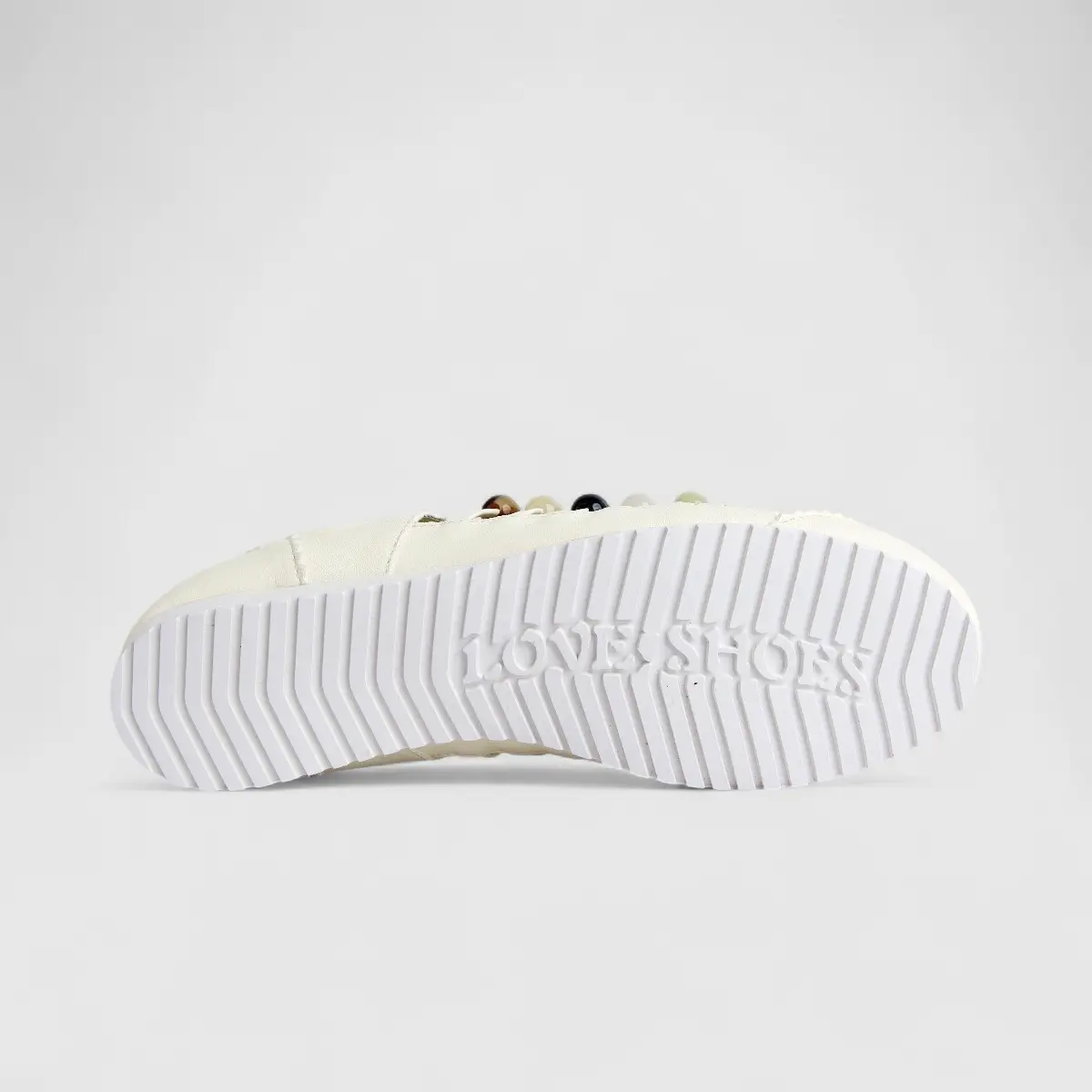 Morbido Ladies Leather Sneaker White PON004 - Image 4
