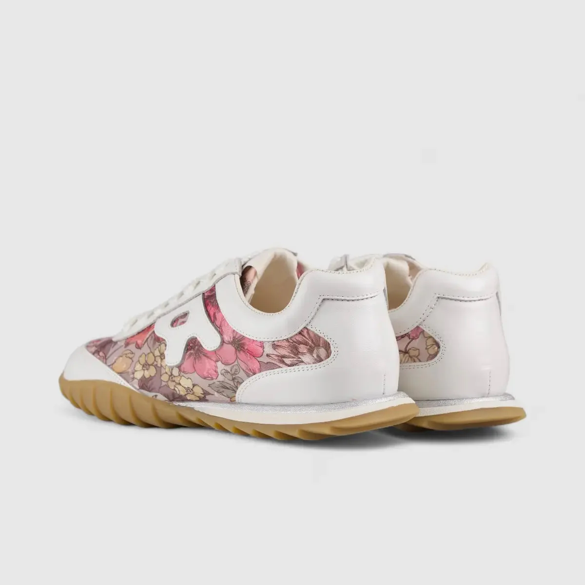 Morbido Ladies Leather Statement Sneakers White 1236-1 - Image 3