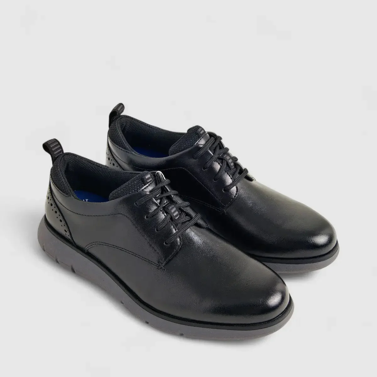 Nunn Bush Stance Mens Plain Lace Up Comfort Black NB7 - Image 7
