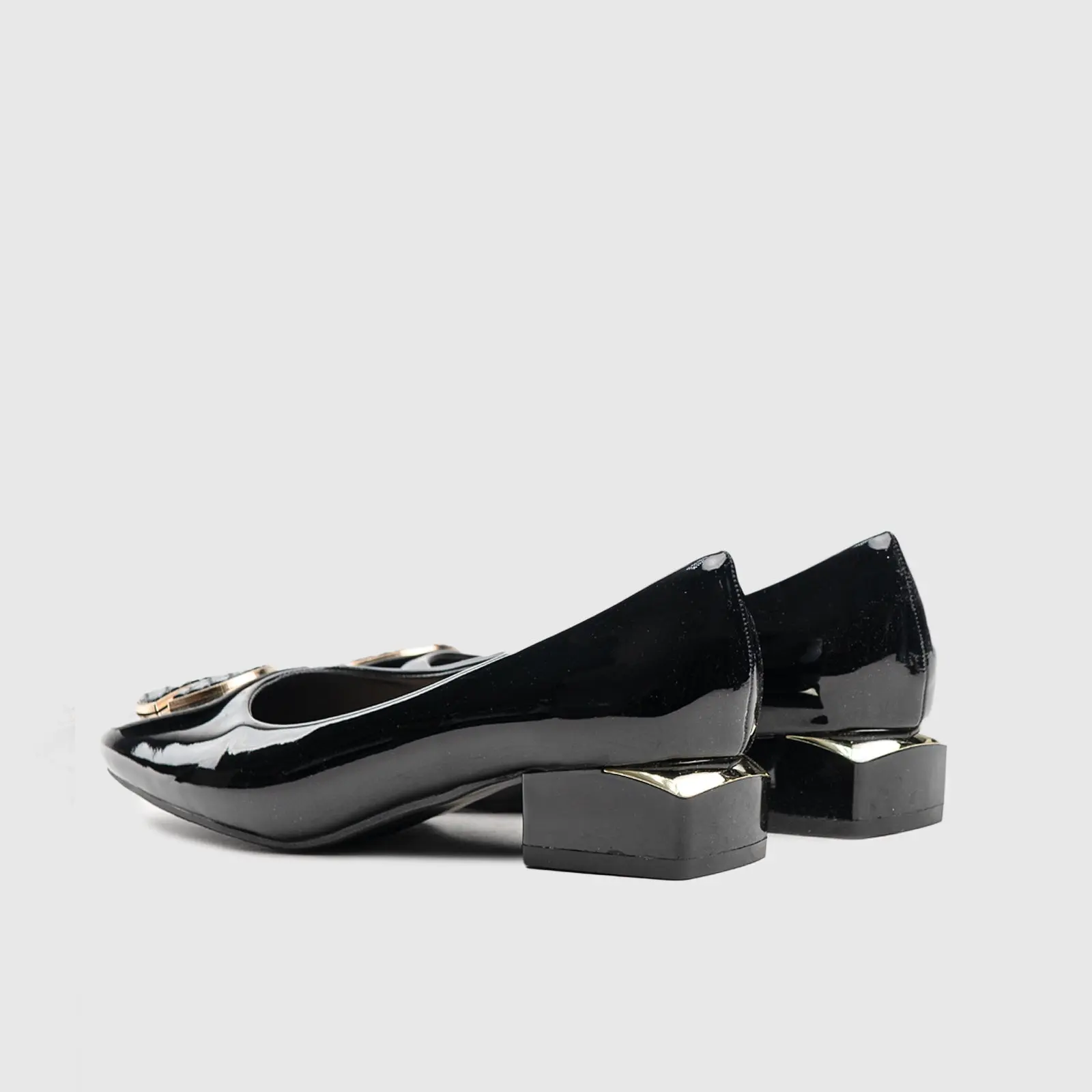 Ladies Dress Heel 10246 Black Patent - Image 3