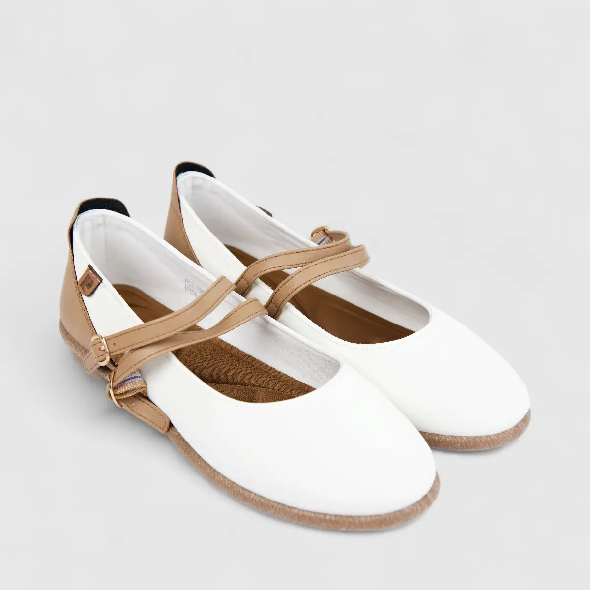 PC ladies Casual Pump PCL10870 White/Beige PC349 - Image 2