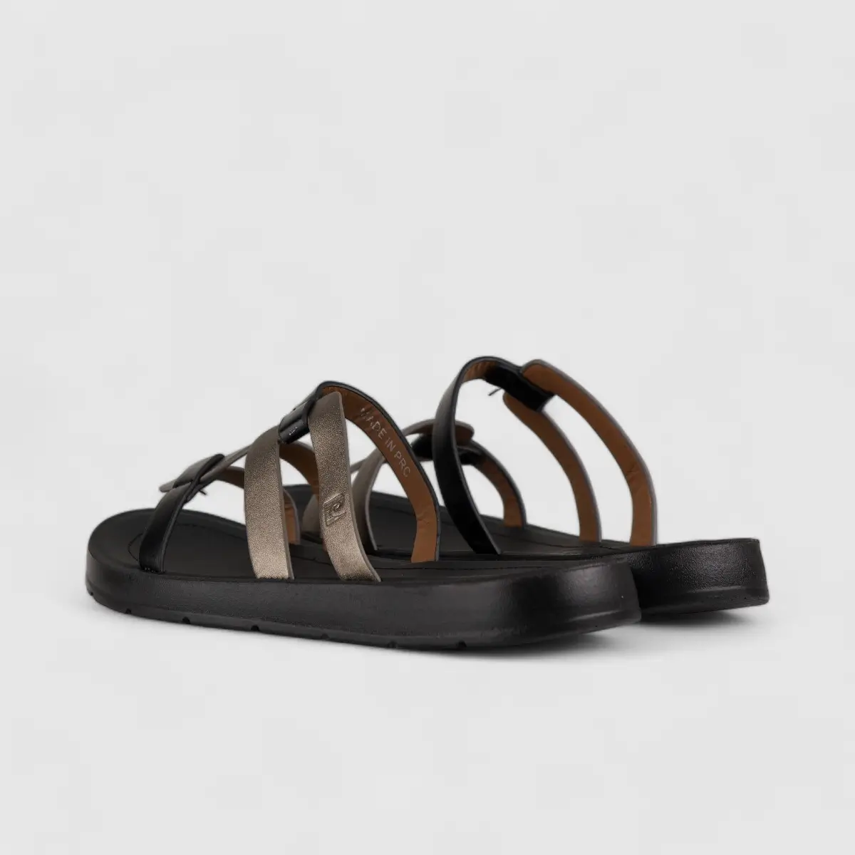 PC Ladies Comfort Push In Sandal PCL10572 Black Pewter PC315 - Image 3